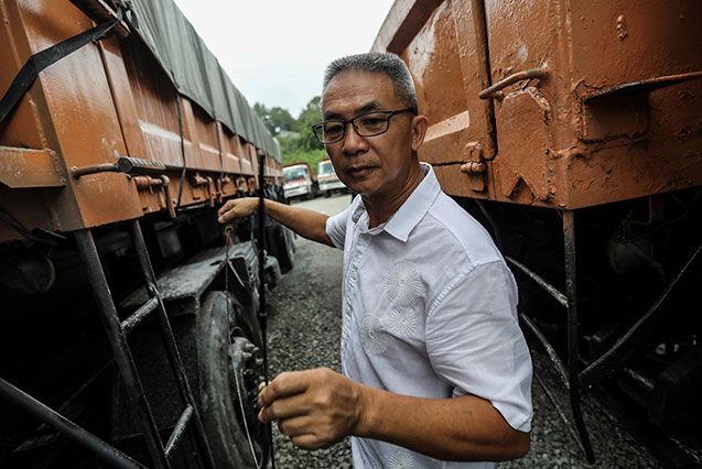 Making a nest in a transport depot