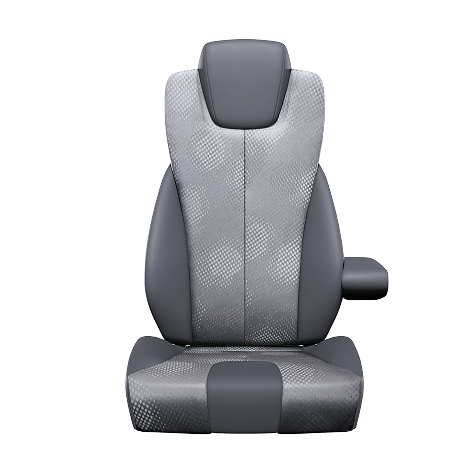 မီးခိုးရောင်ကားထိုင်ခုံတစ်လုံး