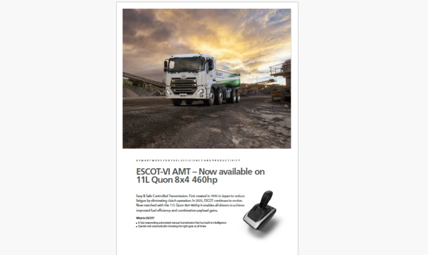 UD ESCOT Transmission Information Sheet